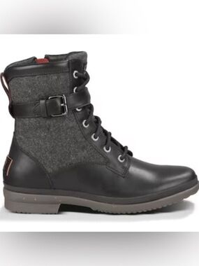 Ugg Kesey Winter Waterproof Leather Boots Black 7.5